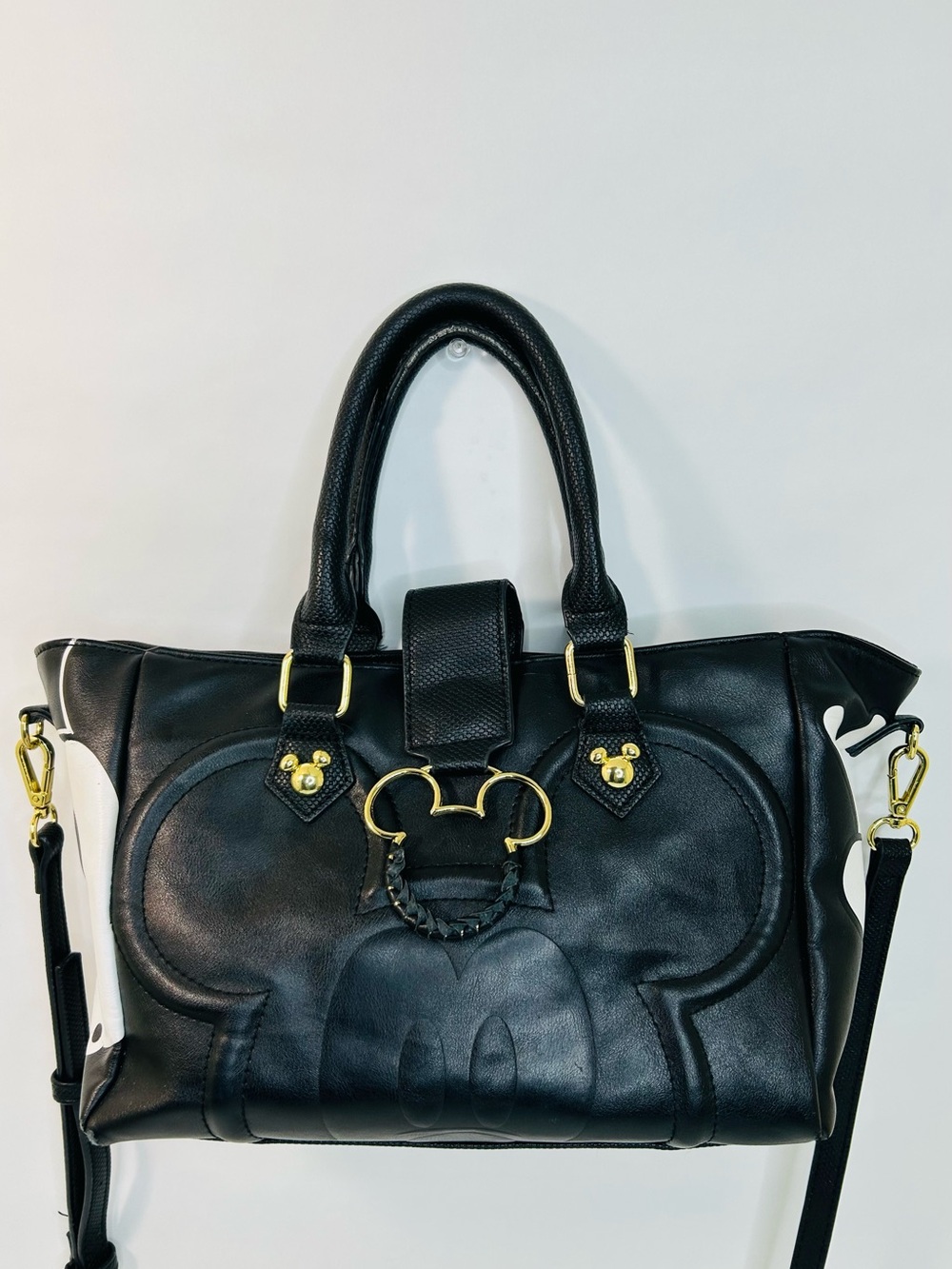 Disney Mickey Mouse Black & White Satchel Handbag by Bioworld